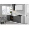 Cuisine complète PREGO - L 210 cm - Décor gris Graphit - Plan de trava...