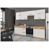 ROCK - Cuisine complète - Mélaminé chêne Lancelot et Blanc brillant - ...