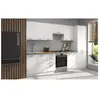 ATLAS Cuisine complète 8 éléments - Décor blanc - L300 x H52 x H82 cm ...