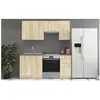 Cuisine complète SARA - Décor chêne sonoma - L180 cm - Plan de travail...