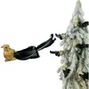 Inspiruj - Kerstversiering - Clip-on Vogel - Champagnetint - Zwarte Ve...