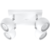 SOLLUX Clairage de plafond oculaire 4 l blanc: 25, b: 25 h: 15, GU10, dimmable