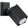 Applique murale MERIDA acier noir 1 ampoule