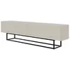 SELSEY Meuble TV sur pieds noir - VELDIO - 175 cm - gr ge