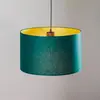 ARDEN hanglamp flesgroen met gouden binnenkant, zwart metaal