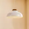 Burgos Hanglamp Wit Metaal Hout E27 Skandinavisch
