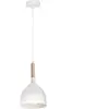 EULUNA NOAK Hanglamp Wit Metala Hout E27 60W
