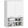 Armoire salle de bains suspendue AKORD FIN Blanche 64 cm 2 portes faça...