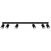 Sollux - Plafonnier Karbon aluminium 6xGU10 117cm