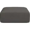 Maison Heritage, Tabouret, Pouf, "Talia", 1 Place, Gris, 90x90x40 Fabr...