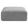 Maison Heritage, Tabouret, Pouf Velours, "Talia", 1 Place, Gris, 90x90...