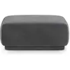 Maison Heritage, Tabouret, Pouf Velours, "Jane", 1 Place, Gris Foncé, ...
