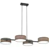 De Ebion van DRUMZ 4 Bruine Hanglamp/Plafonllamp E14 10W LED