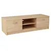 MATKAM Meuble TV Chêne de Sonoma - Banc TV, Table TV avec 2 portes et 2 étagères - 120 x 41 x 36 cm