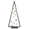 BOGATECO Kerstboom van hout met LED 104cm hoog grijs | Inclusief houte...