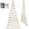 BOGATECO Handgemaakte kerstboom 205 cm hoog, gemaakt van hazelnoothout...