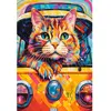 Puzzle 1000 pièces - CASTORLAND - Voyage en bus de chat - 68x47 cm - Pour adultes - Animaux