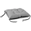 Coussin de jardin 42x42 cm pour chaise imperméable gris