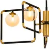 IBRA Moderne hanglamp 5-lichts messing amberglas