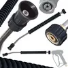 ROSFIX Lance Haute Pression Coudée 50 cm 15° M22x1.5   Inox  Poignée A...