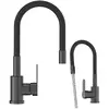 Granitan Keukenkraan Grado - met Flexibele Uitloop - Gun Grey