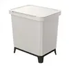KEDEN Prosperplast - Prullenbak / Afvalbak met recyclingbakken 2x10L - Asgrijs