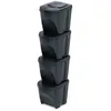 Keden Poubelles De Recyclage Empilables 39x29x51 Cm 4 Unités