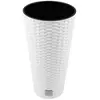 Bloempot Buiten Hoog Rond Rato Tubus 30cm WIT Prosperplast
