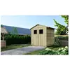 Abri de jardin en bois 3,46 m2 - 1,90x1,82 m - traité - Couleur: vert ...