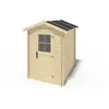 Abri de jardin en bois 4,75 m² - couleur naturel - porte simple - Ép. ...