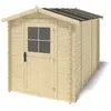 Abri de jardin en bois - 5,70m2 - 1,90x3m - Ep. 28mm - Couleur: nature...