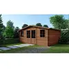 Abri de jardin en bois - 34,80m2 - 5,90x5,90m - Traité - Ep. 45mm - Co...
