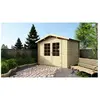 Abri de jardin 6 m² - couleur naturel - porte double - Ép. 28 mm DOM42...