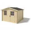 Abri de jardin 6 m² - couleur naturel - porte simple - fenêtre - Ép. 2...