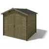 Abri de jardin bois - ALTANKA - DOM458 - Porte double - Vert - Ép. 28m...