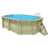 Piscine de jardin en bois - 4,87x3,34  x H.1,18m - avec filtration - ALTANKA
