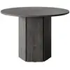 SELSEY Table ronde - HEXA - 110 cm - Frêne Portland noir