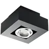 Kanlux Support de spot saillie carré noir orientable