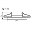 Kanlux Support Spot Encastrable Rond Fin Orientable morta Noir