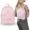 Disney Daisy Roze leren rugzak, urban rugzak voor dames 22x10x27,5 cm
