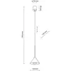 TK Lighting CONO BLACK MINI hanglamp - Zwart, 12cm diameter, GU10