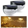 Lampe Murale Solaire Jardin 2pcs 6 Lampes D'Extérieur Led