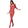 Passion - Woman Bs077 Bodystocking One Size Red