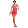 Passion - Woman Bs090 Red Bodystocking One Size