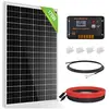 ECO-WORTHY Kit de Panneau Solaire 170W 12V Panneaux Solaires Photovolt...