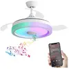 Yoleo - Ventilateur de plafond invisible moderne de 42' - 3 Pales abs Télécommande Moteur dc réversible avec lumière led 32W