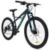 Velo VTT Huffy Korros 26 Semi-Rigide - Shimano 21 vitesses - Bleu/Vert