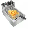 NECHE Friteuse Électrique,Profonde 6L en Acier Inoxydable,Avec indicateur LED et Panier,Thermostat réglable