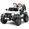 DREAMADE JEEP 4x4 Voiture Électrique Enfant 2Places, Véhicule Électriq...