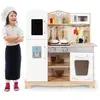 COSTWAY Cuisine pour Enfants avec Four Micro-Ondes et Robinet - 5 Acce...